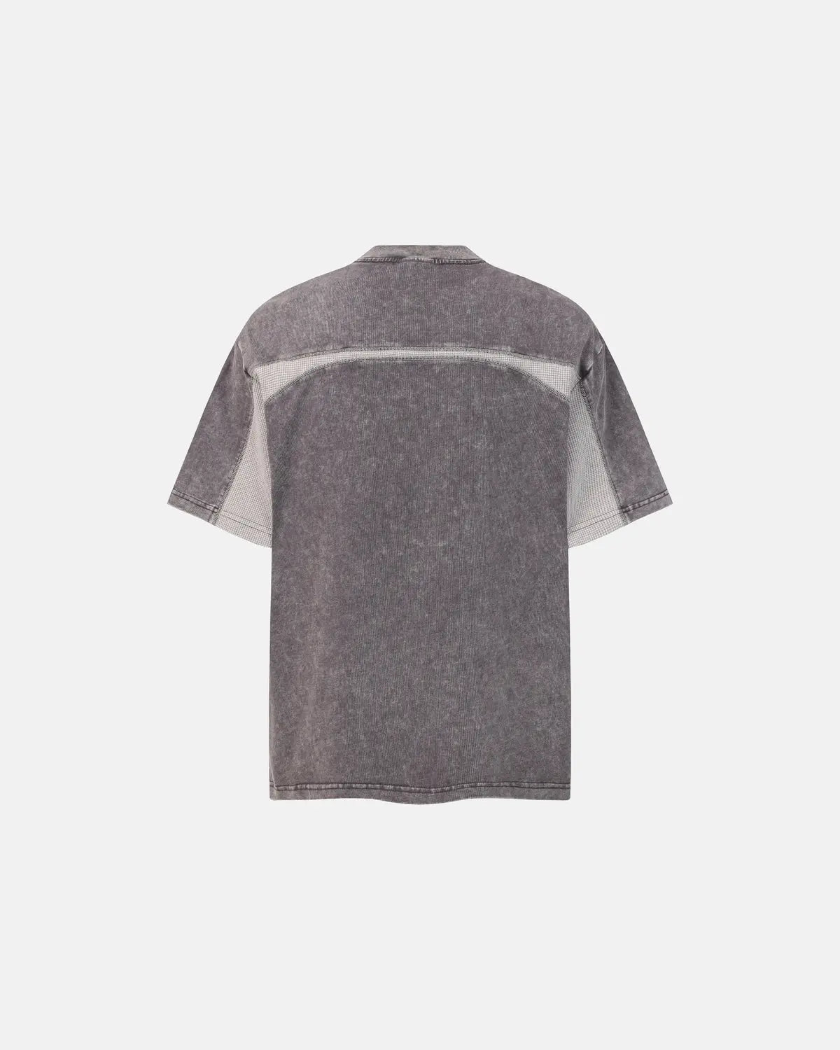 Textured patchwork washed T-shirt from Inflation Streetwear with a casual, distressed look and mixed fabric patches.