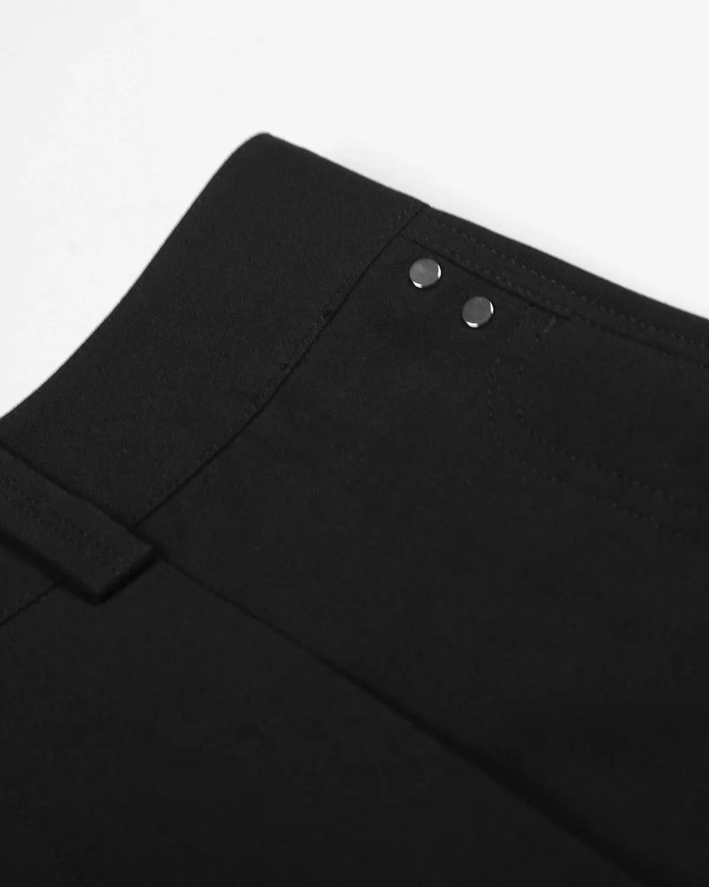 Inflation Streetwear pleated cinch back tailored shorts, stylish pants with a fitted waist and tailored design, black color.