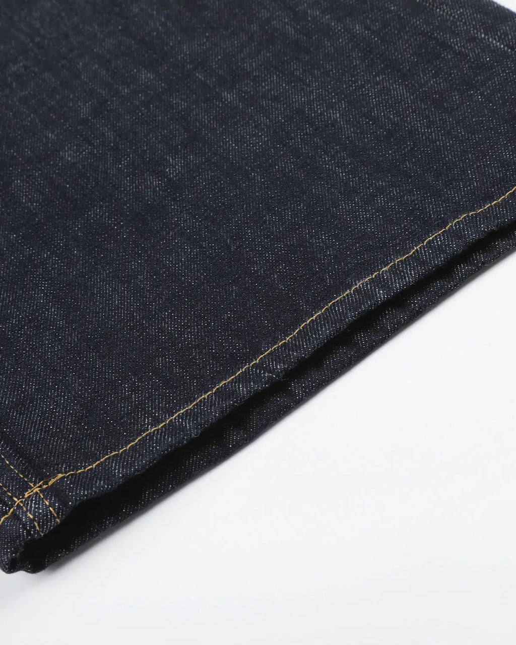 Raw wide-leg jeans with button details from INFLATION's Button Detail Raw Wide-Leg Jeans collection, shown in a stylish denim look.