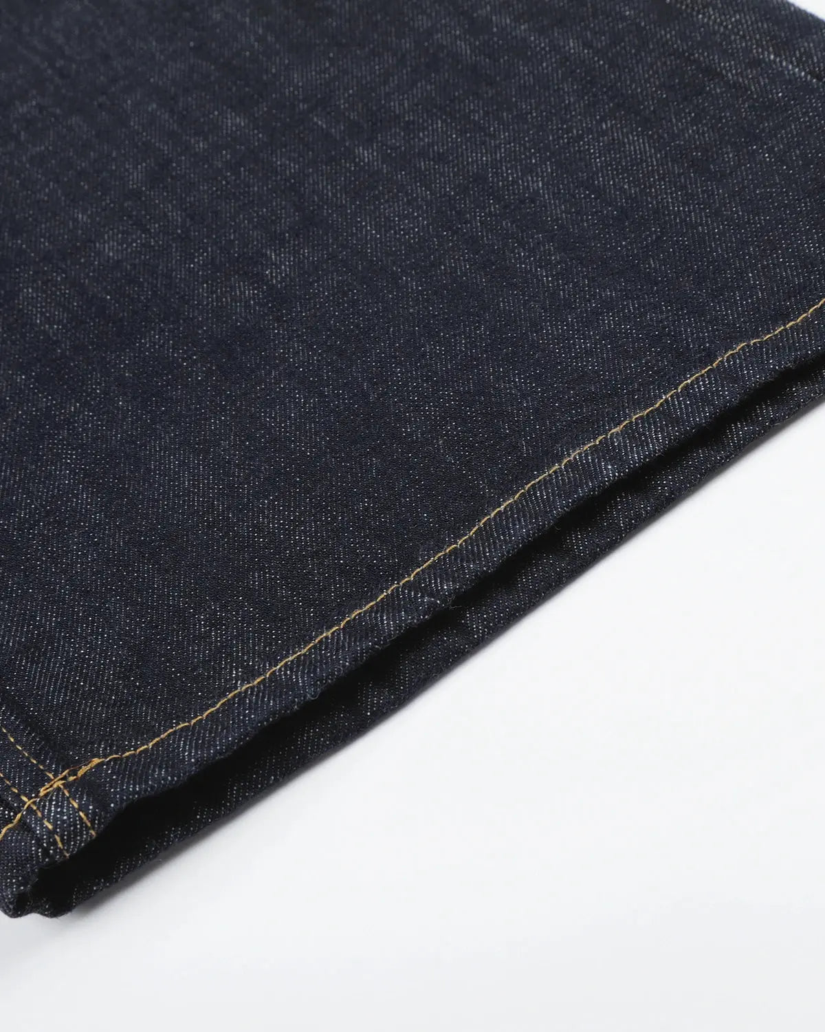 Raw wide-leg jeans with button details from INFLATION's Button Detail Raw Wide-Leg Jeans collection, shown in a stylish denim look.