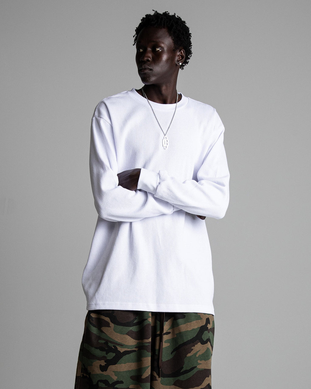 Shaka Wear heavyweight long-sleeve thermal shirt with ribbed cuffs and neckline, made for warmth and comfort.