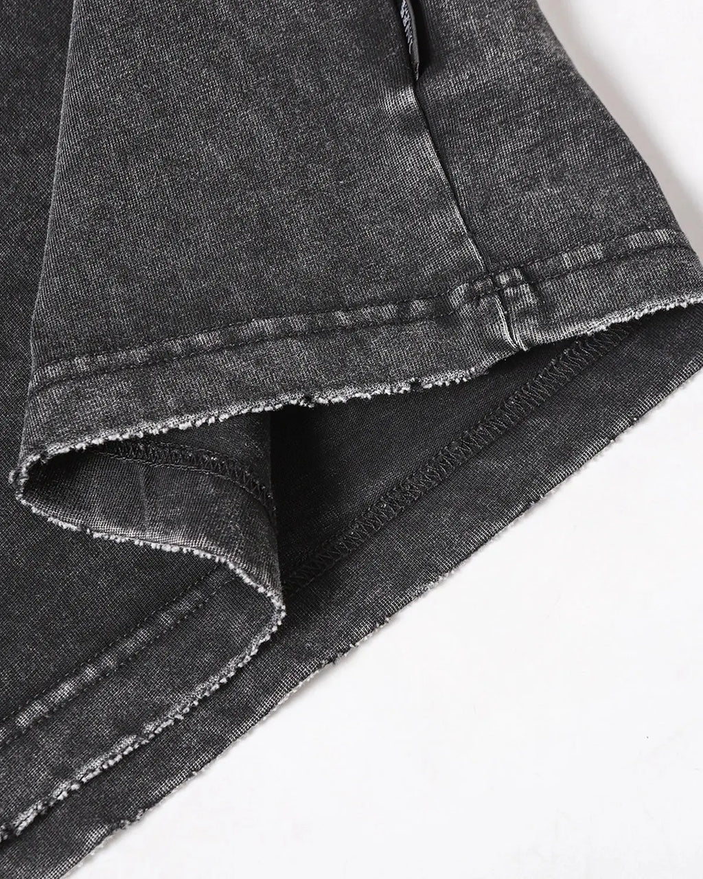Distressed washed zip sleeve t-shirt by INFLATION with a casual fit and unique design, featuring a front zipper and worn-in style.