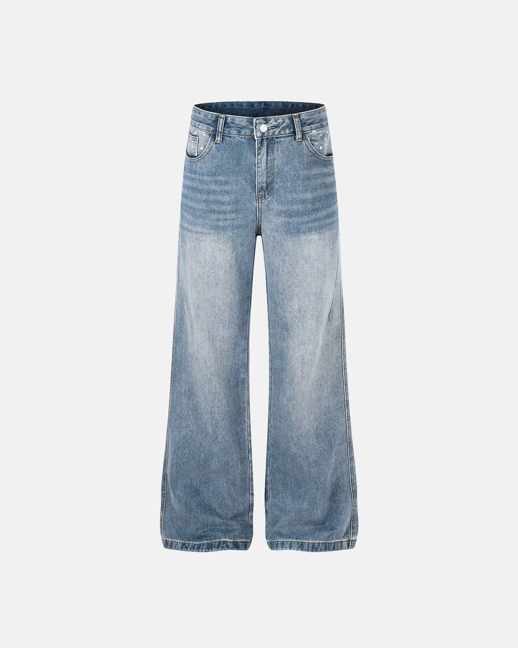 Inflation Star Pocket Bootcut Jeans showing classic denim with star-embellished pockets and a relaxed bootcut fit.