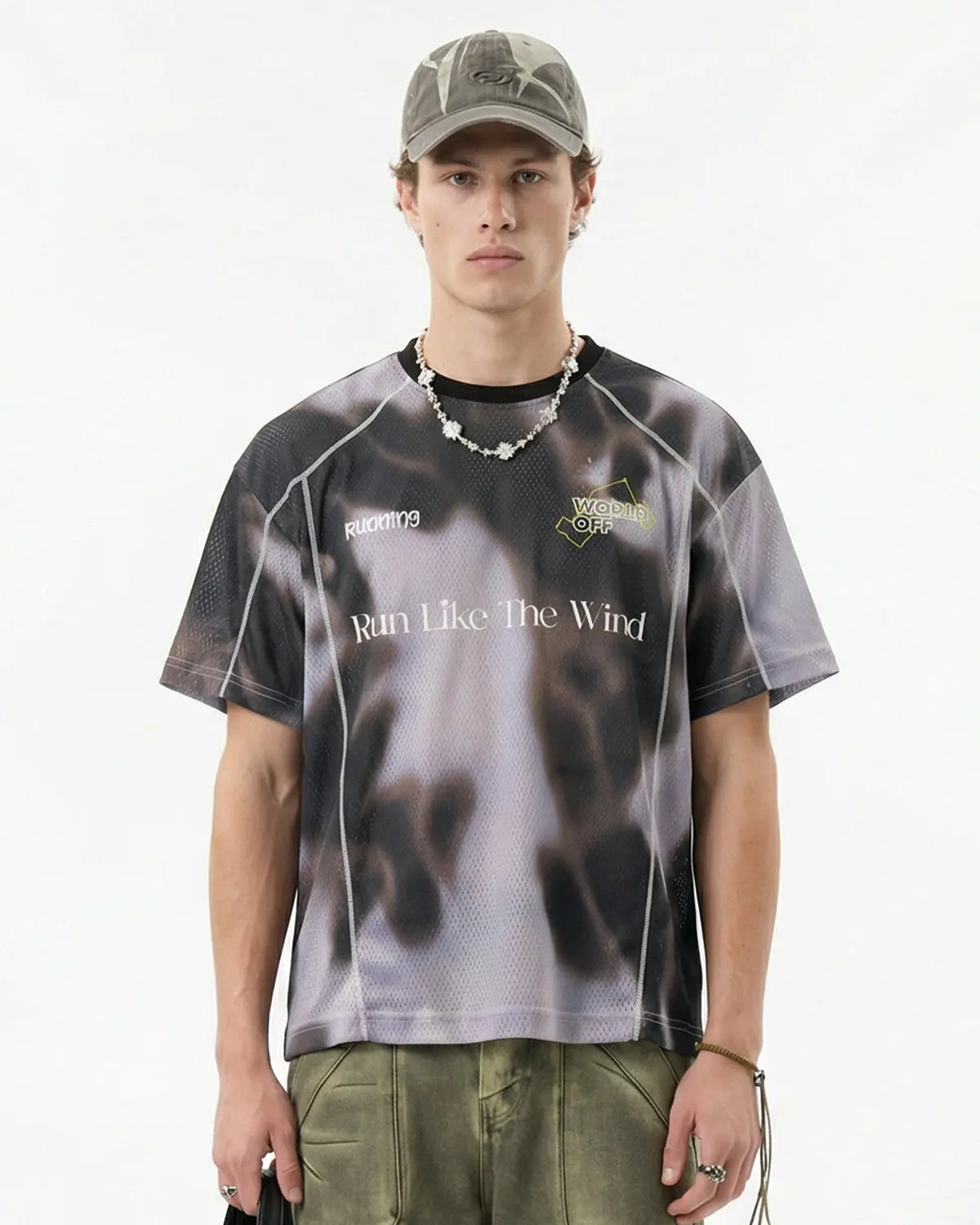 Inflation Breathable Mesh Digital Printing Jersey featuring vibrant mesh fabric and streetwear style with digital design details.