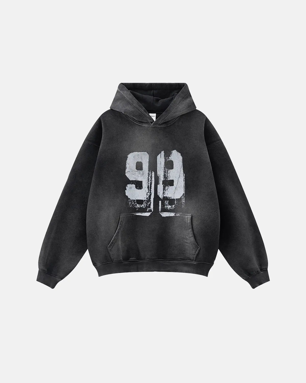 Inflation Streetwear graffiti print washed fleece hoodie, featuring bold graffiti design on soft, casual hoodie fabric.