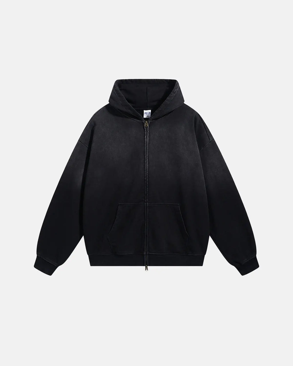 INFLATION Monkey Wash French Terry zip-up hoodie featuring a playful monkey graphic and comfortable casual fit.