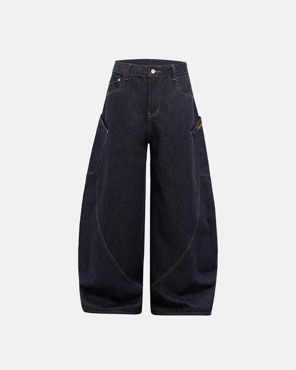 Inflation Super Raw Barrel Jeans featuring a distressed raw denim look and streetwear style, casual fit, and classic blue wash.