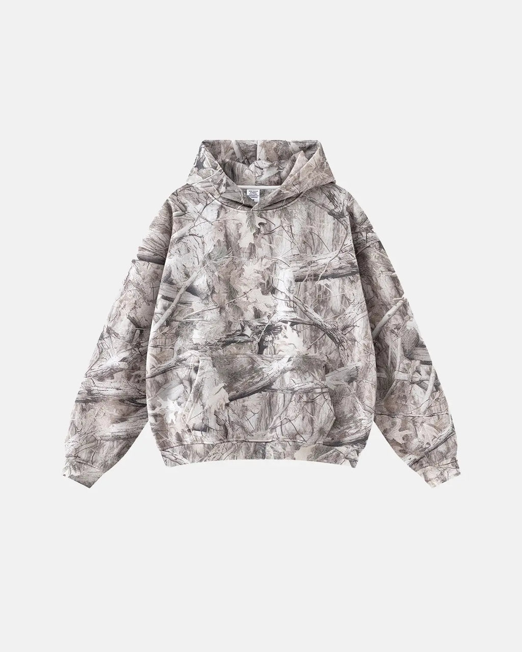 Inflation brand Realtree camo oversized hoodie with a relaxed fit and camouflage pattern, ideal for streetwear style.
