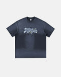 Inflation Streetwear Monkey Washed Ripped Graphic Tee featuring a distressed print and casual fit on a model.