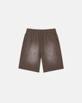 Inflation Monkey Washed Sweat Shorts, casual pants with a relaxed fit, featuring a washed denim look and streetwear style.