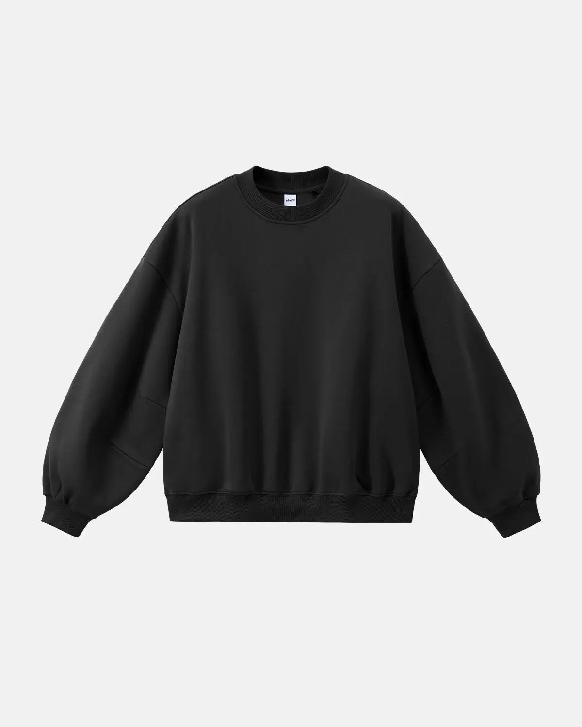 Blank comfy crewneck sweatshirt by INFLATION, shown in a relaxed fit with soft fabric and classic crewneck design.