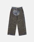 Colorblock digital printing cotton jeans by Inflation Streetwear, featuring vibrant color panels and a classic denim fit.