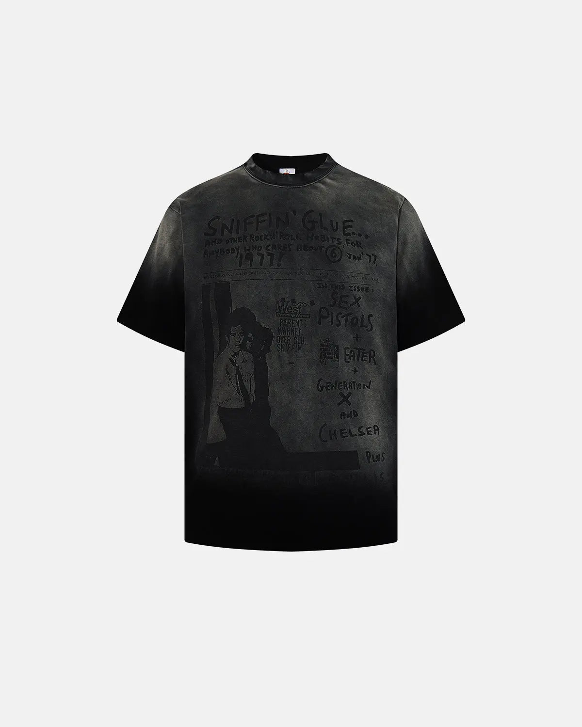 Inflation Streetwear retro graphic faded washed T-shirt featuring vintage-inspired design and casual fit.