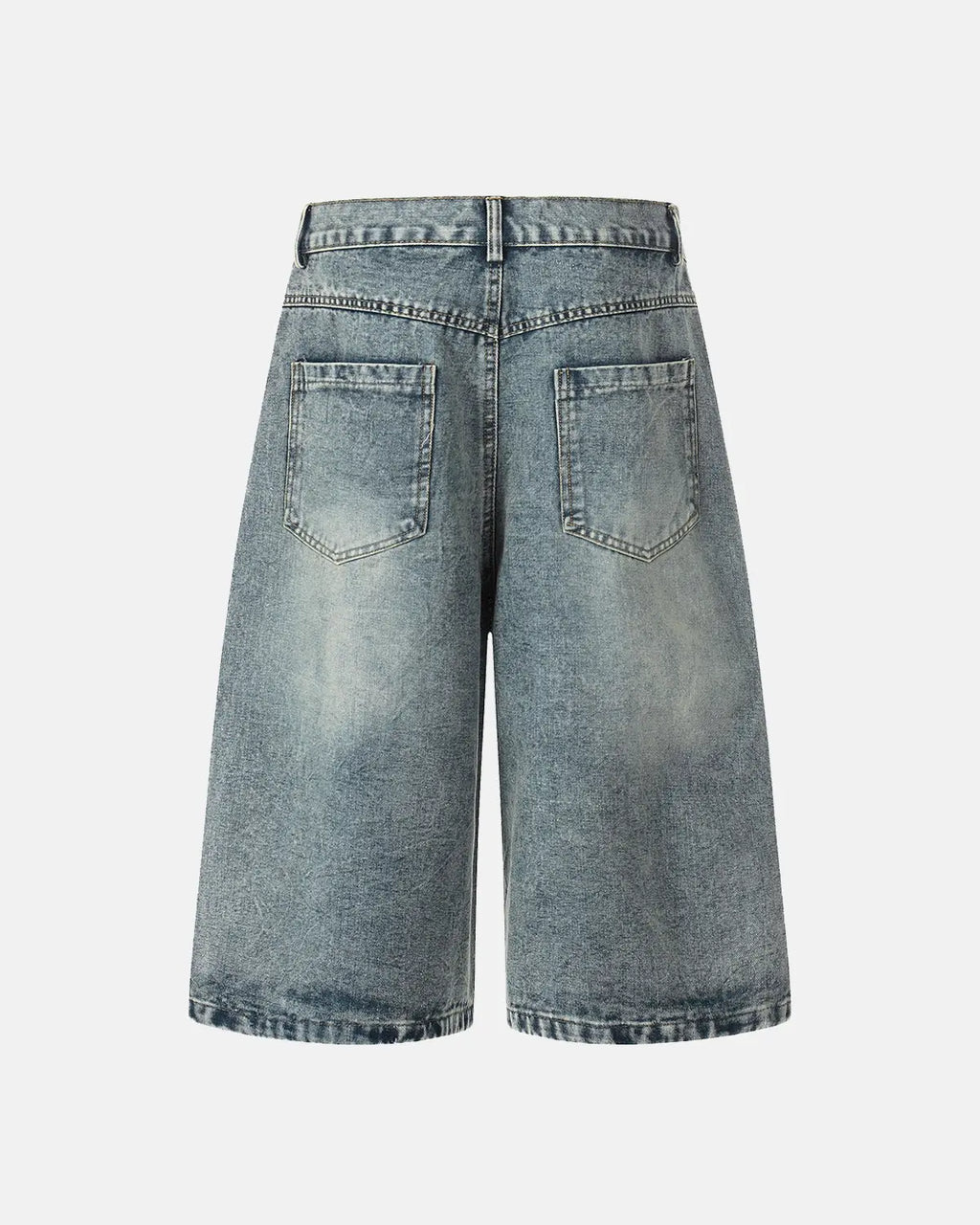 Floral embroidered long baggy jorts by INFLATION, stylish streetwear pants with colorful floral embroidery and relaxed fit.