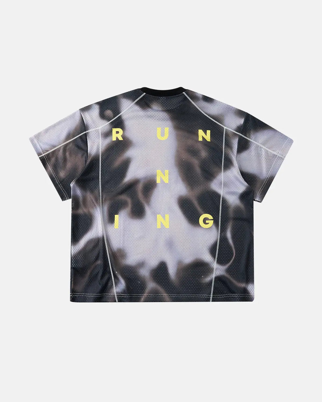 Inflation Breathable Mesh Digital Printing Jersey featuring vibrant colorful patterns and lightweight, ventilated fabric for streetwear style.