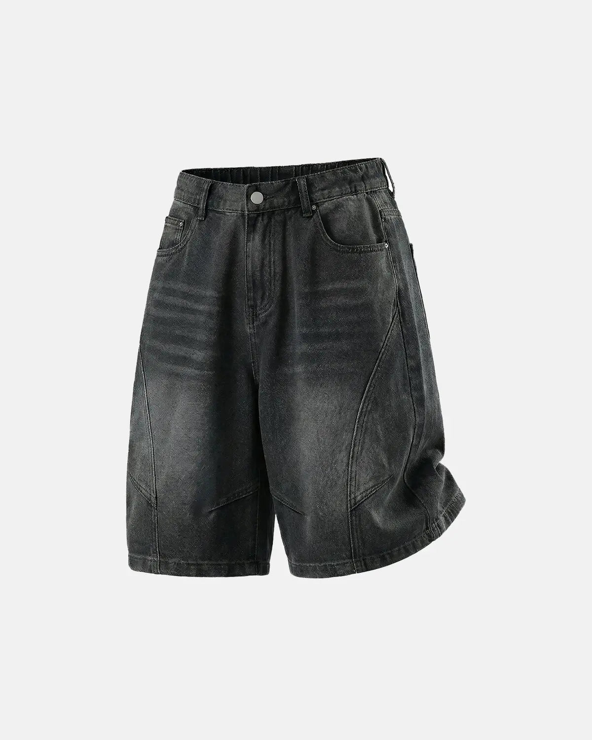 Inflation Streetwear structured washed denim shorts, casual pants with a relaxed fit and light distressed details.