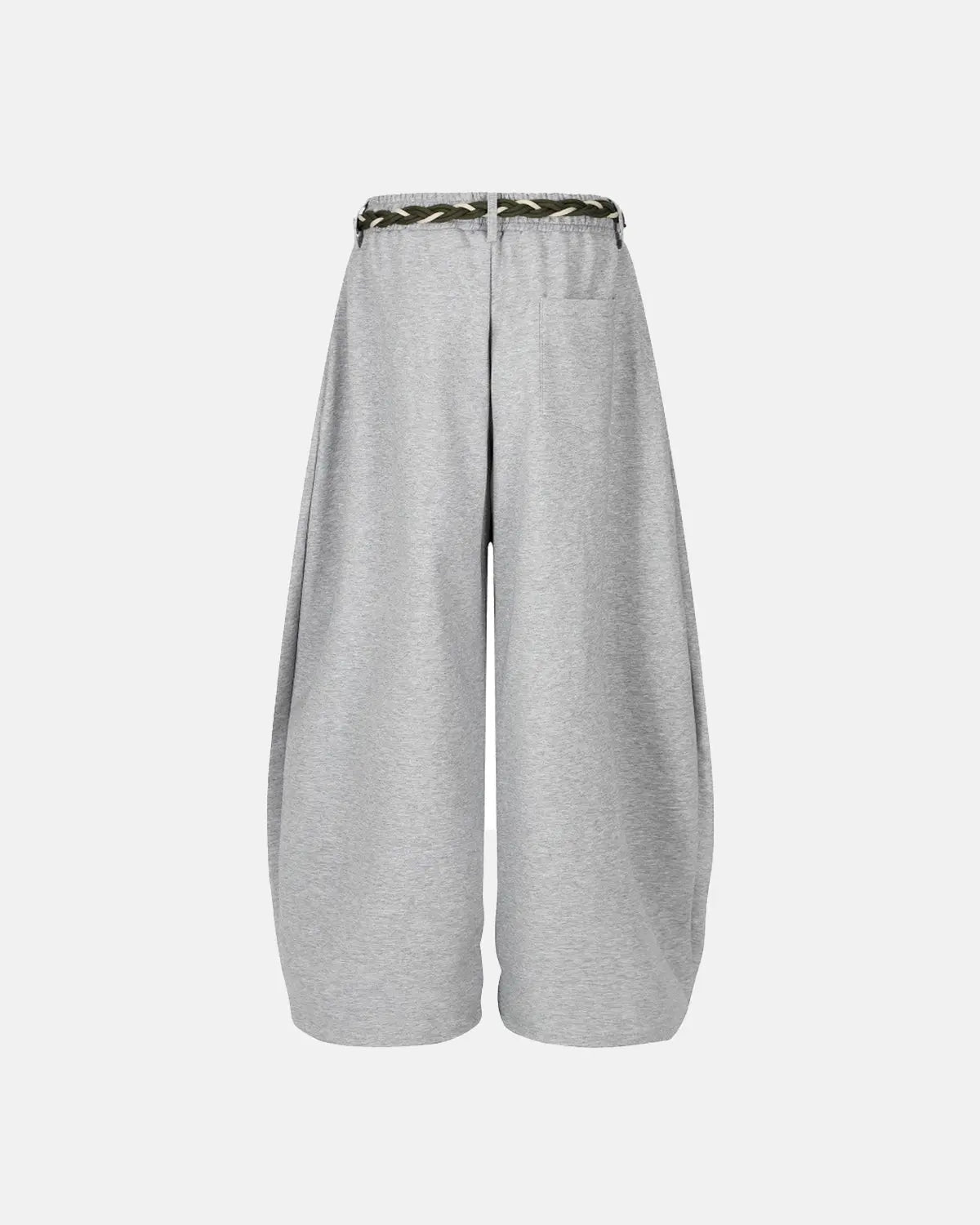 Inflation streetwear baggy wide-leg sweatpants with elastic waistband, relaxed fit, soft fabric, and casual style.