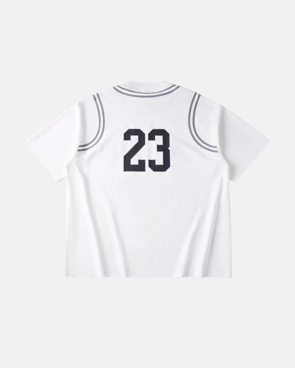 Inflation Streetwear mock neck 23 New York Jersey, navy blue with white graphics, displayed on a mannequin.