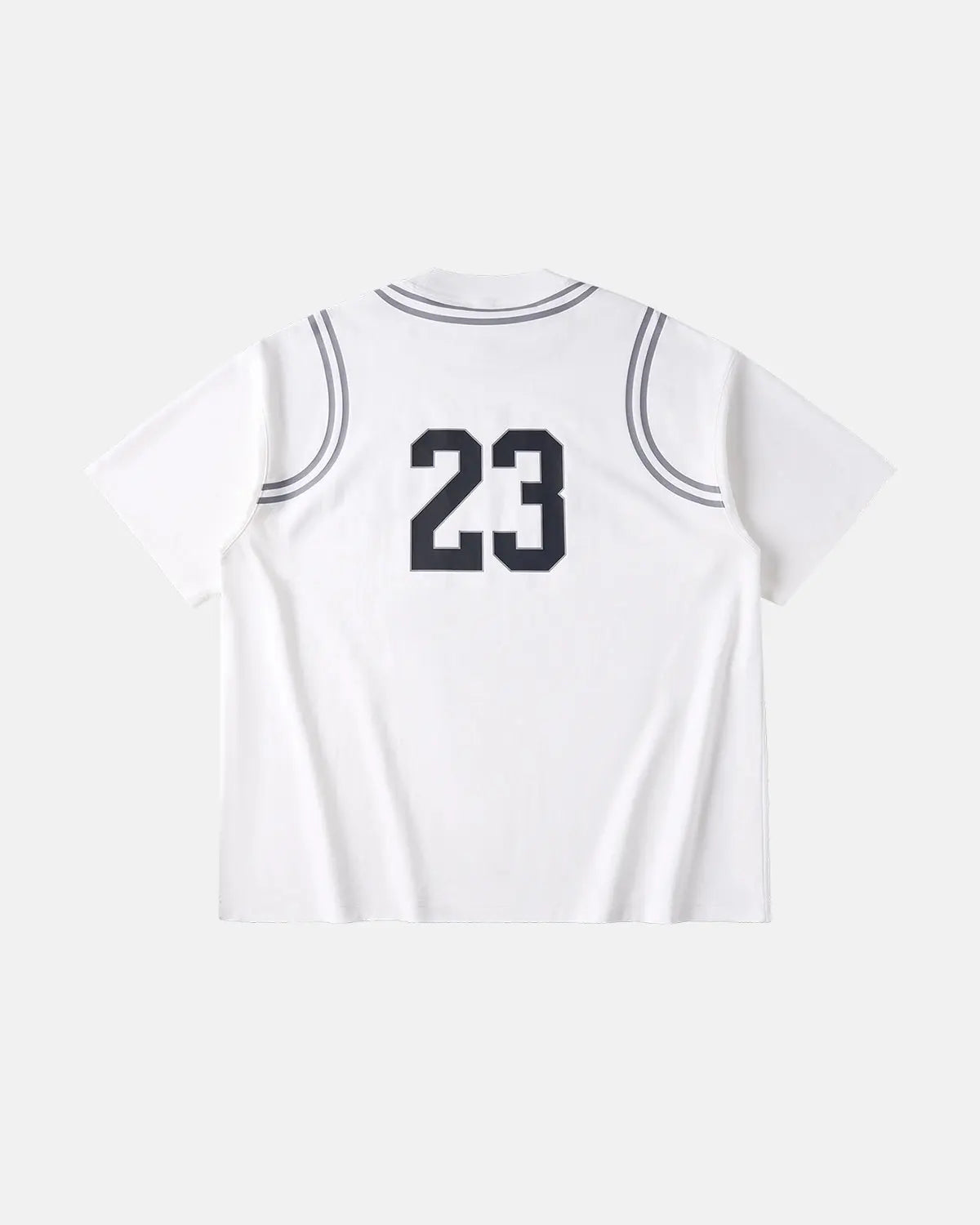 Inflation Streetwear mock neck 23 New York Jersey, navy blue with white graphics, displayed on a mannequin.