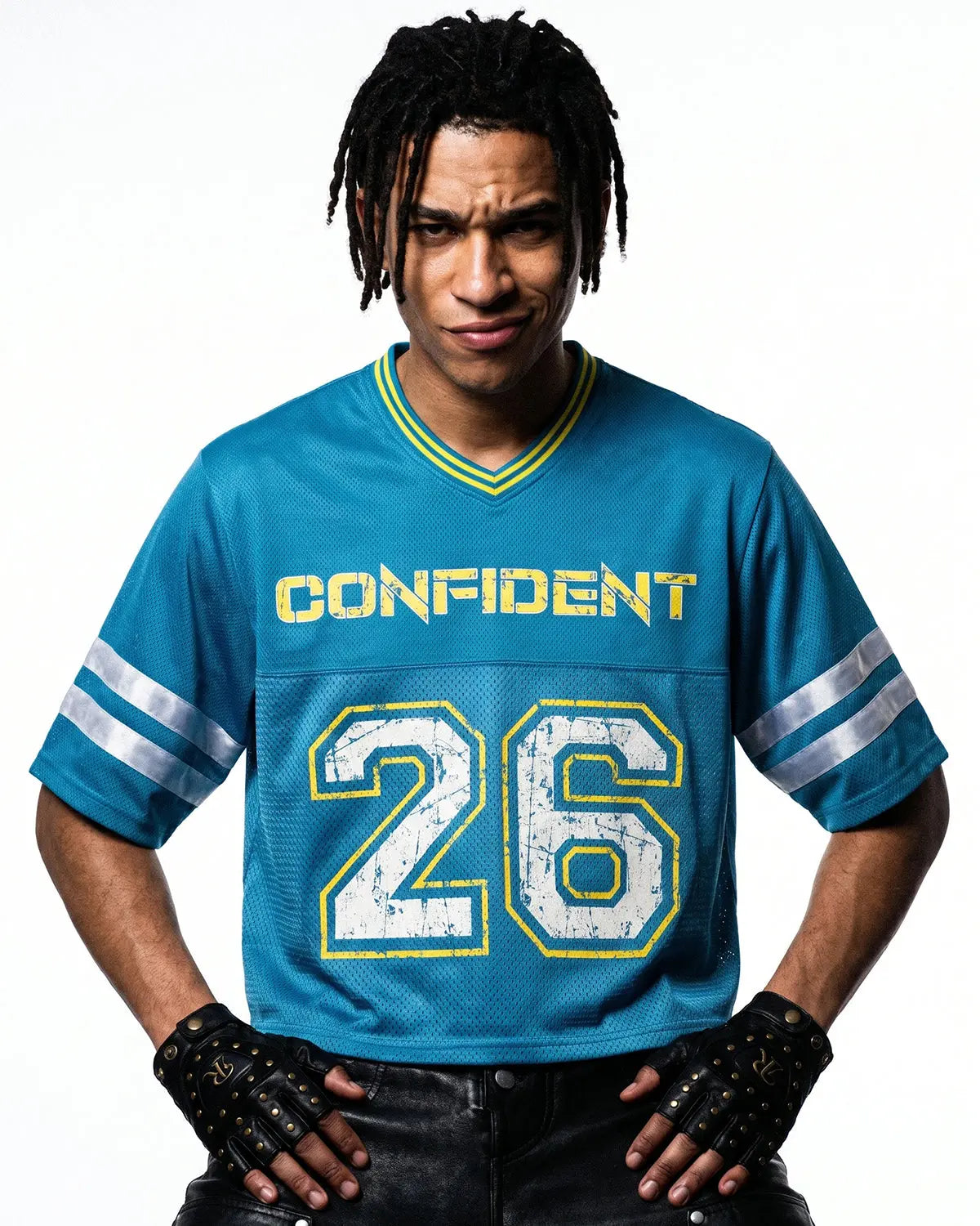 Vintage Number Mesh Jersey by INFLATION featuring a bold number design, black mesh fabric, and streetwear style.