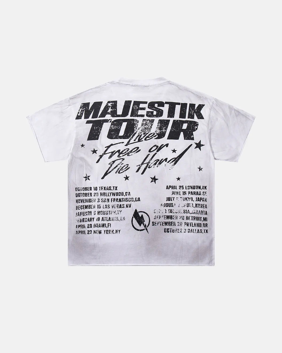 Inflation Streetwear Rhinestone Washed Graphic T-Shirt featuring bold printed design on soft fabric, casual streetwear style.