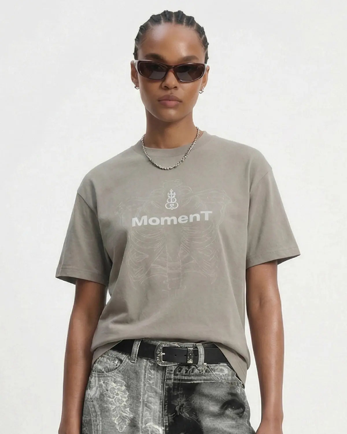 Inflation Dual-Effect Graphic Heavyweight T-shirt featuring bold, abstract streetwear design on a black cotton fabric.