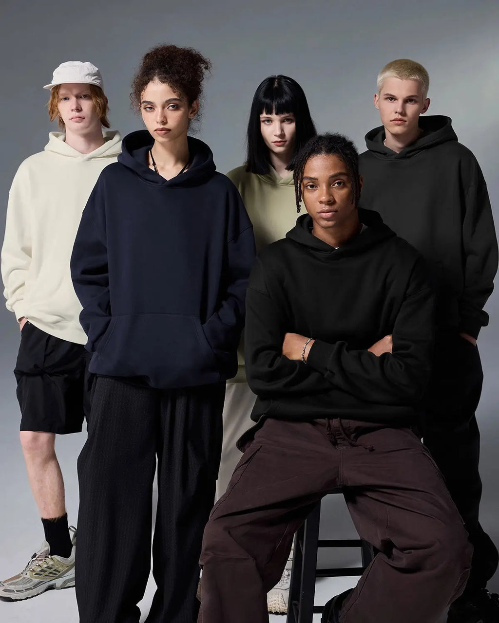 Inflation Premium Thermal Oversized Hoodie in cozy, warm fabric, featuring a relaxed fit and stylish design.