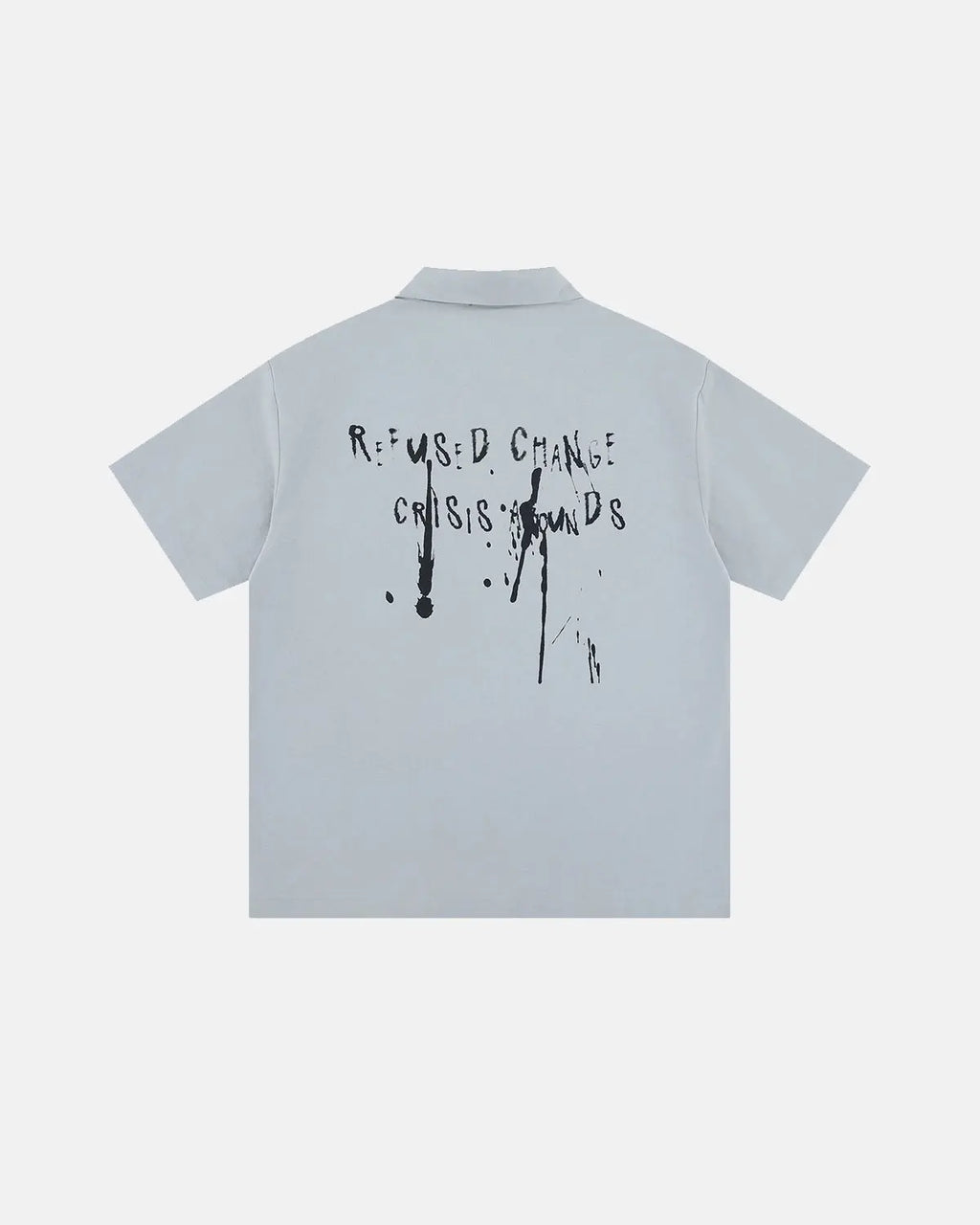Inflation Streetwear abstract graphic print shirt featuring bold, colorful designs on a casual men's shirt.