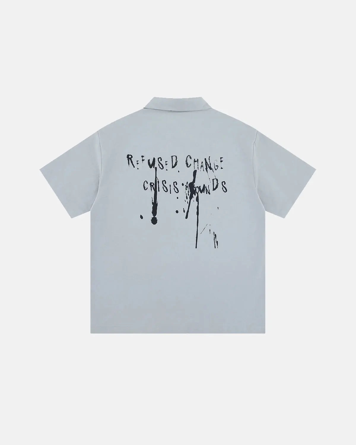 Inflation Streetwear abstract graphic print shirt featuring bold, colorful designs on a casual men's shirt.