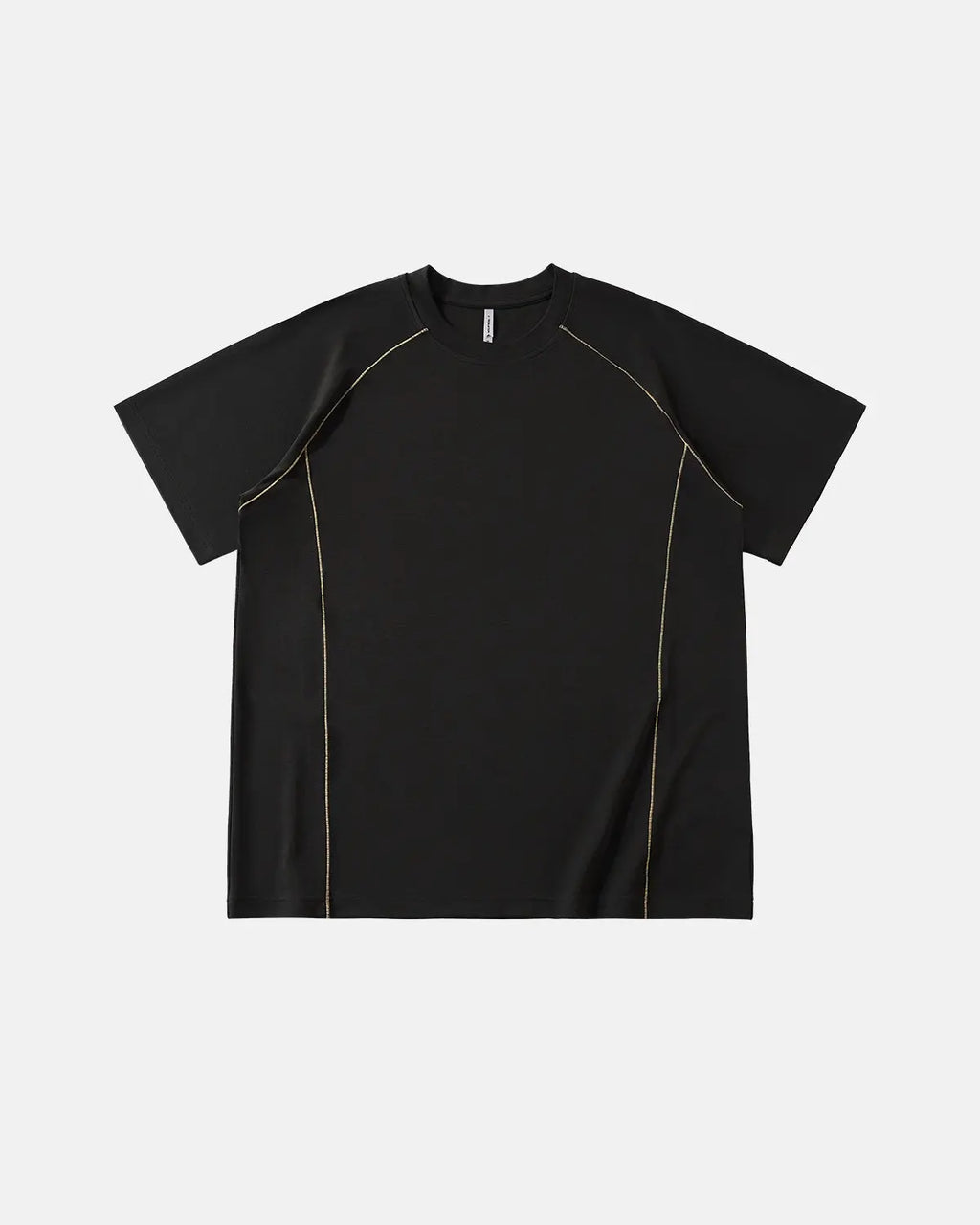 Lightweight stitching activewear tee by INFLATION featuring breathable fabric and modern streetwear style.