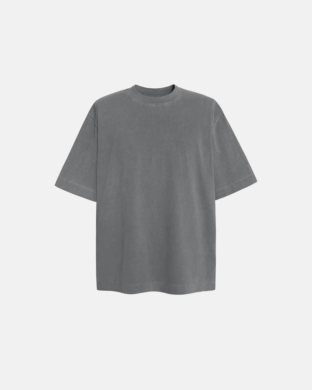 Acid washed cotton T-shirt by INFLATION featuring a relaxed fit and distressed style, displayed flat on a white background.