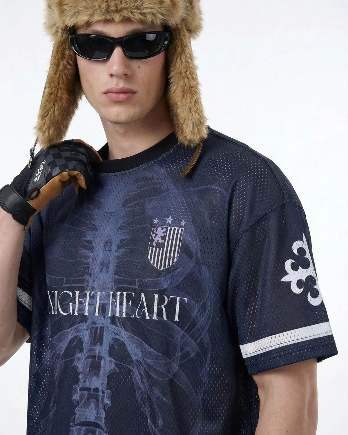 Inflation X-Ray Skeleton Graphic Mesh Jersey showing a detailed skeleton print on lightweight mesh fabric.
