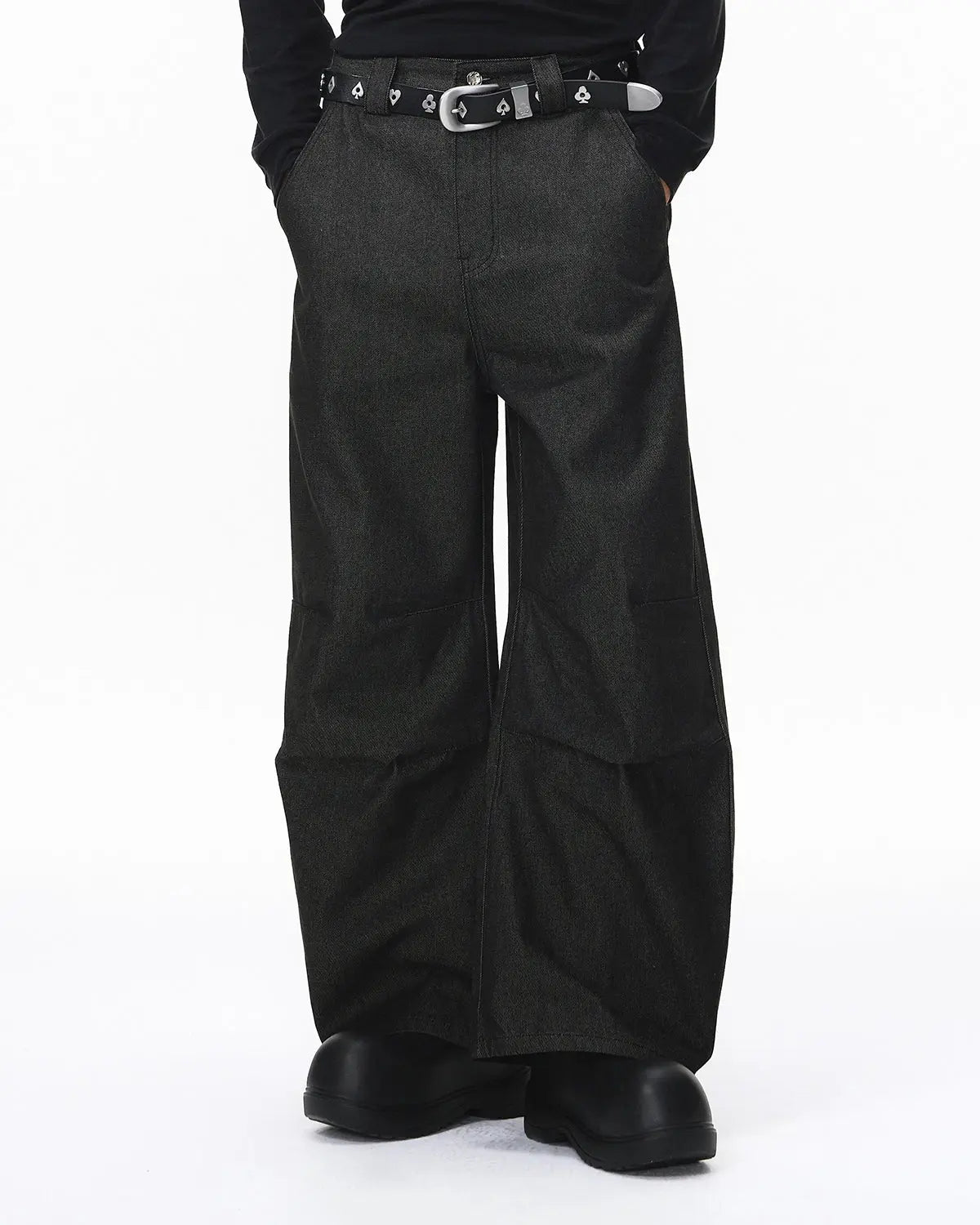 Raw Baggy Barrel Jeans from INFLATION streetwear featuring loose fit, distressed denim, and a relaxed, oversized style.