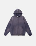 Inflation Streetwear Monkey Wash Zip Up Hoodie, front view showing the design and zipper details on a casual hoodie.