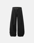 Raw baggy jeans with contrast stitching from Inflation Streetwear, featuring a relaxed fit and distressed denim style.