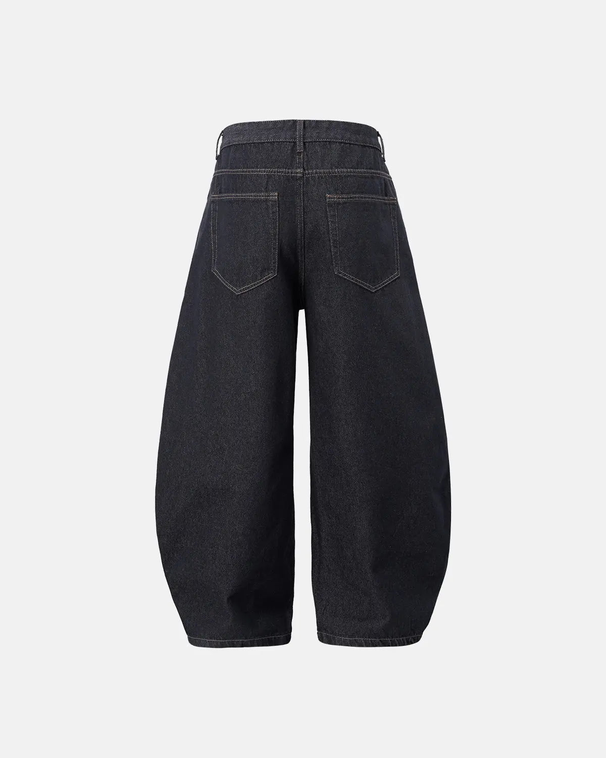 INFLATION Raw Color Barrel Baggy Jeans, men's wide-leg pants with a relaxed fit and raw hem details, casual streetwear style