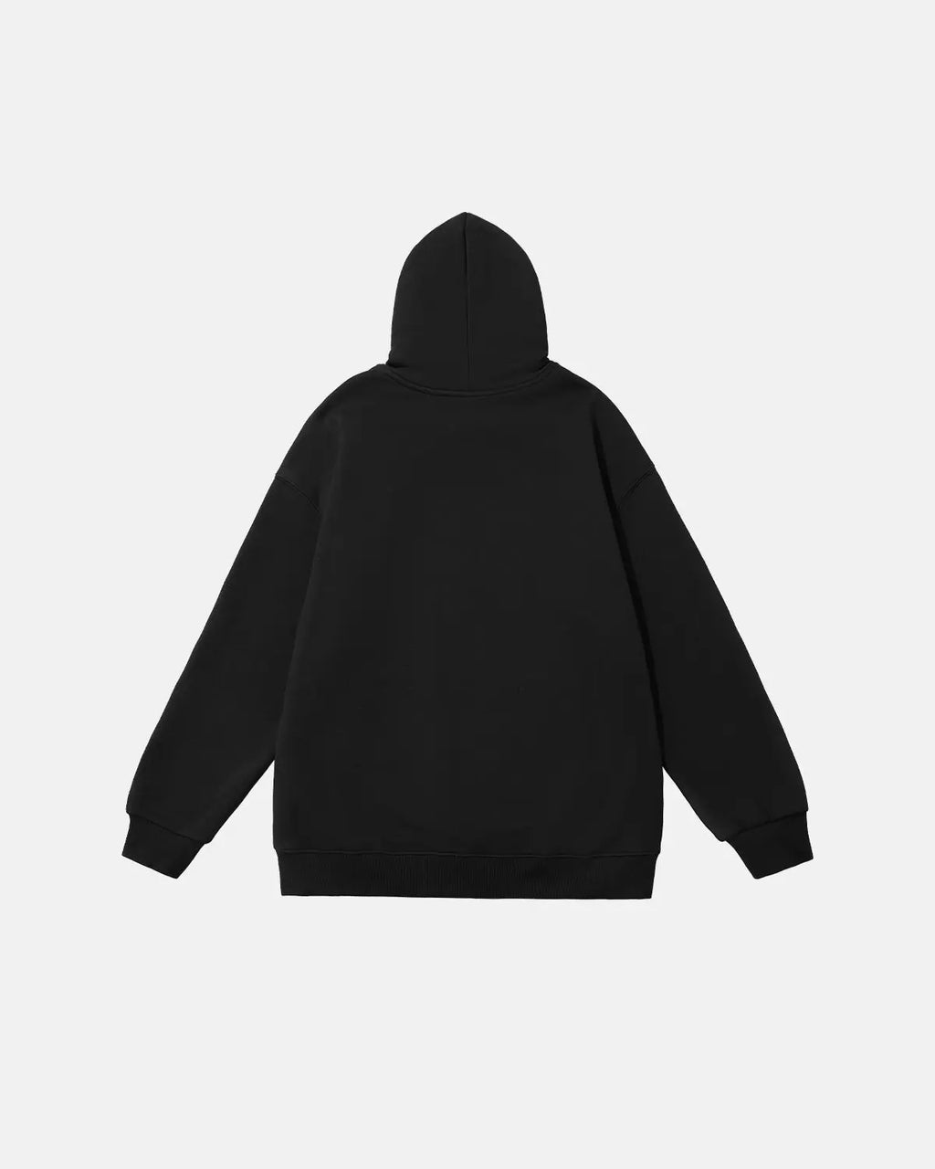 Inflation Streetwear logo thermal oversized hoodie in black, featuring bold logo print and cozy, oversized fit for street style comfort.