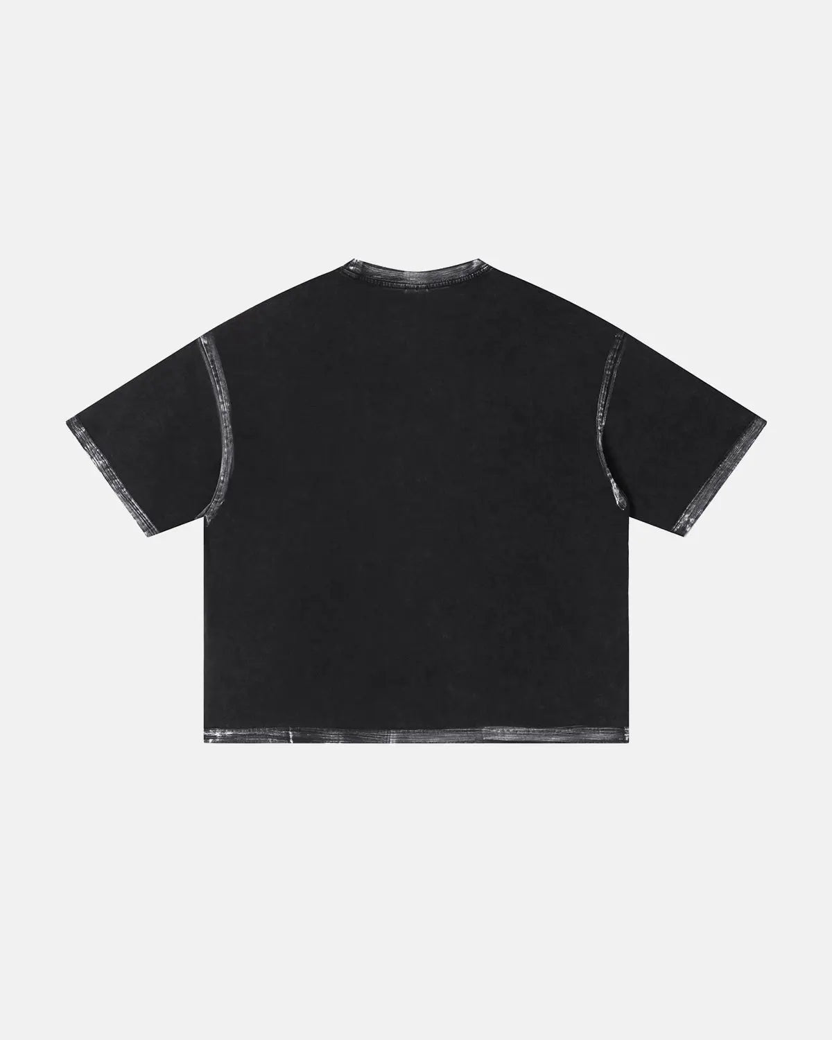 Inflation Streetwear distressed painted graphic boxy T-shirt, casual fit with bold design and urban style, front view.