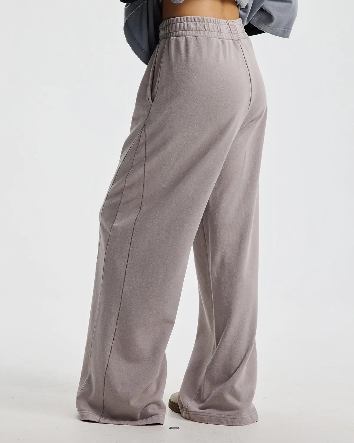Inflation Streetwear acid wash stitching straight leg pants with relaxed fit and casual style, featuring visible stitching details.