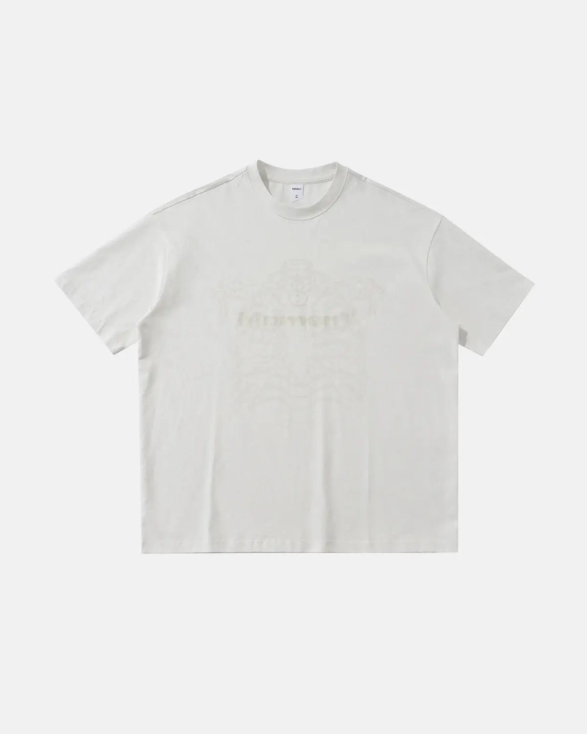 Inflation Dual-Effect Graphic Heavyweight T-shirt featuring bold streetwear design and intricate graphic print on a heavyweight fabric.