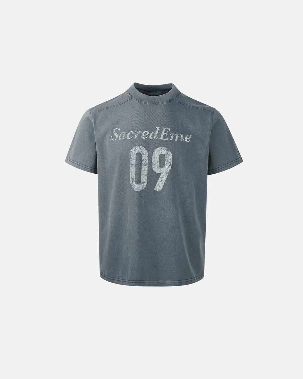Inflation Streetwear distressed spray wash graphic t-shirt featuring a faded, vintage-inspired design on soft cotton fabric.