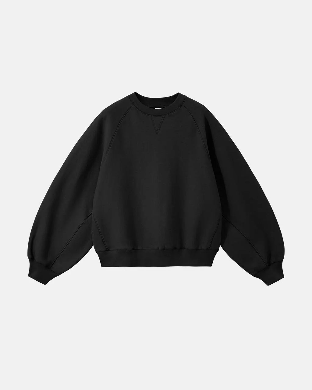 Inflation streetwear batwing sleeve fleece crewneck sweatshirt in soft, cozy fabric with a relaxed fit and stylish design.