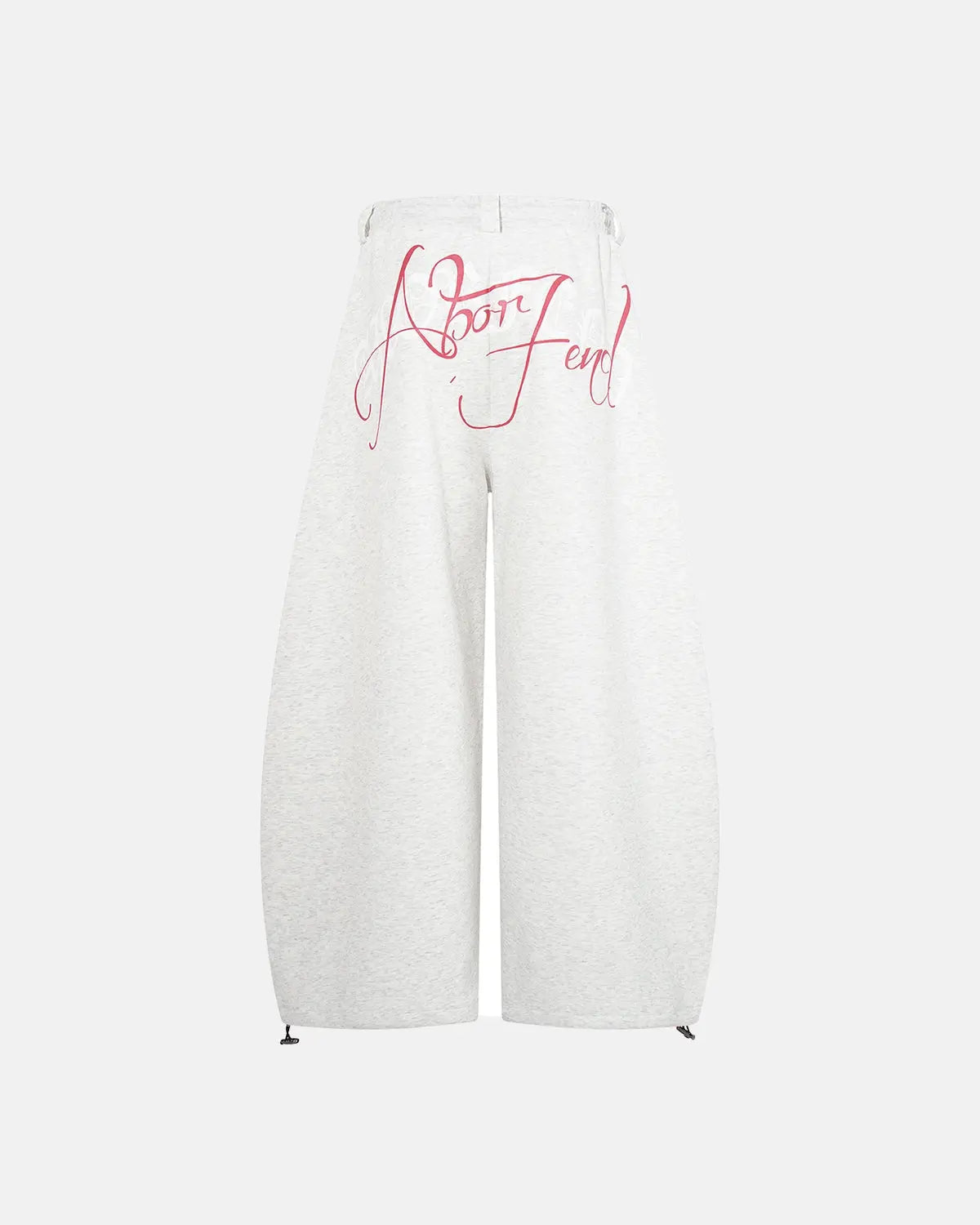 Black Gothic Script Baggy Sweatpants by INFLATION, featuring loose fit and bold text design, suitable for streetwear fashion.