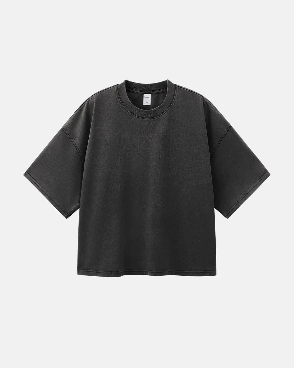 Distressed boxy washed T-shirt by INFLATION Streetwear featuring a relaxed fit and vintage-inspired, faded fabric.