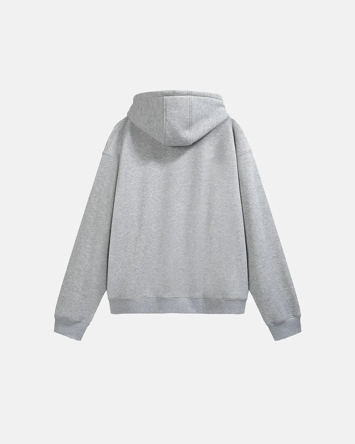 Inflation Streetwear fleece zip-up oversized hoodie, soft fabric with a front zipper and relaxed fit, styled for casual wear.