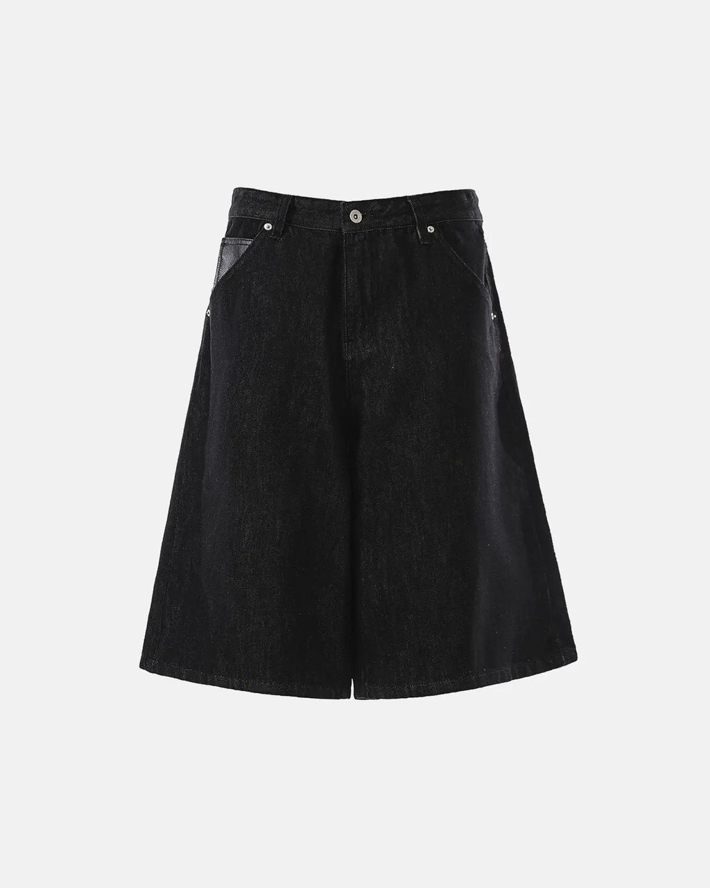 Longline wide-leg Jorts pants by INFLATION Streetwear, featuring a relaxed fit and casual denim style.