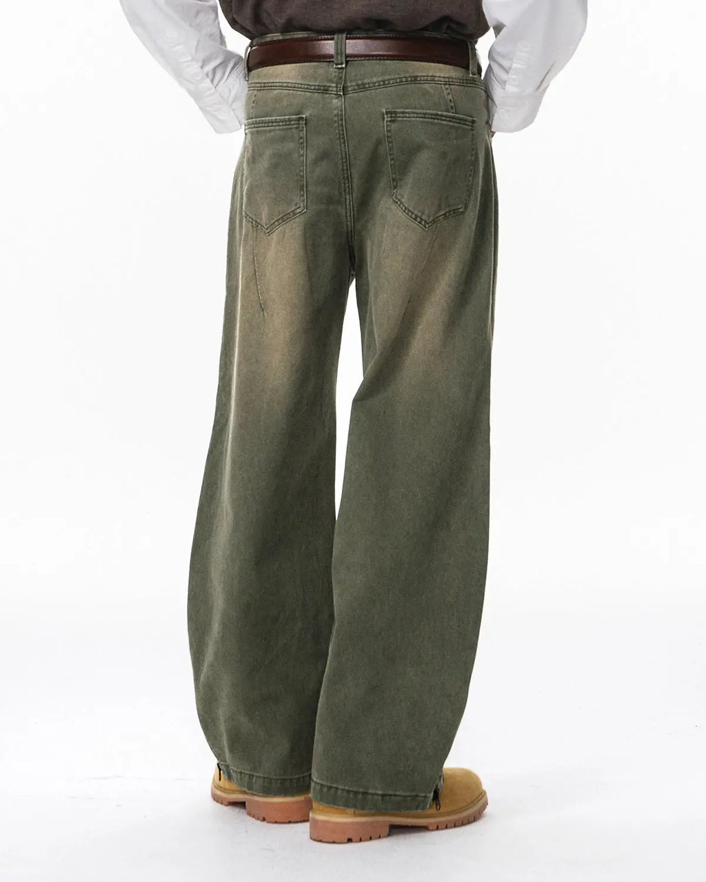 Retro acid wash baggy cargo pants from INFLATION Streetwear, featuring a relaxed fit and multiple cargo pockets.