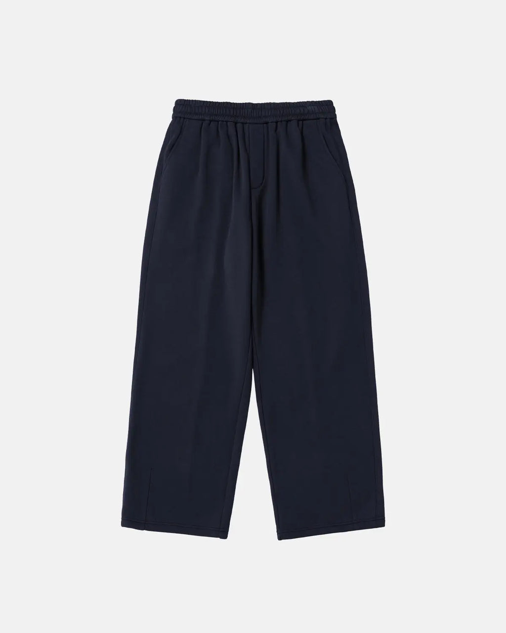 Unisex INFLATION cozy straight-leg sweatpants in soft fabric, showing relaxed fit and comfortable waistband.