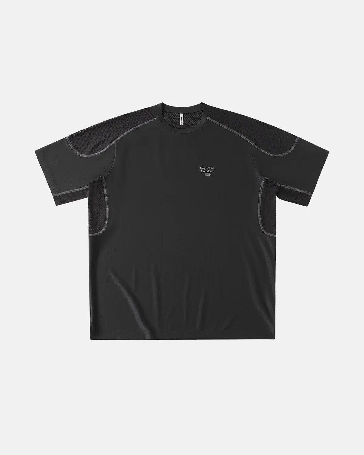 Inflation AirFlow Contrast Panel Breathable Tee, casual streetwear shirt with breathable fabric and stylish contrast panels.
