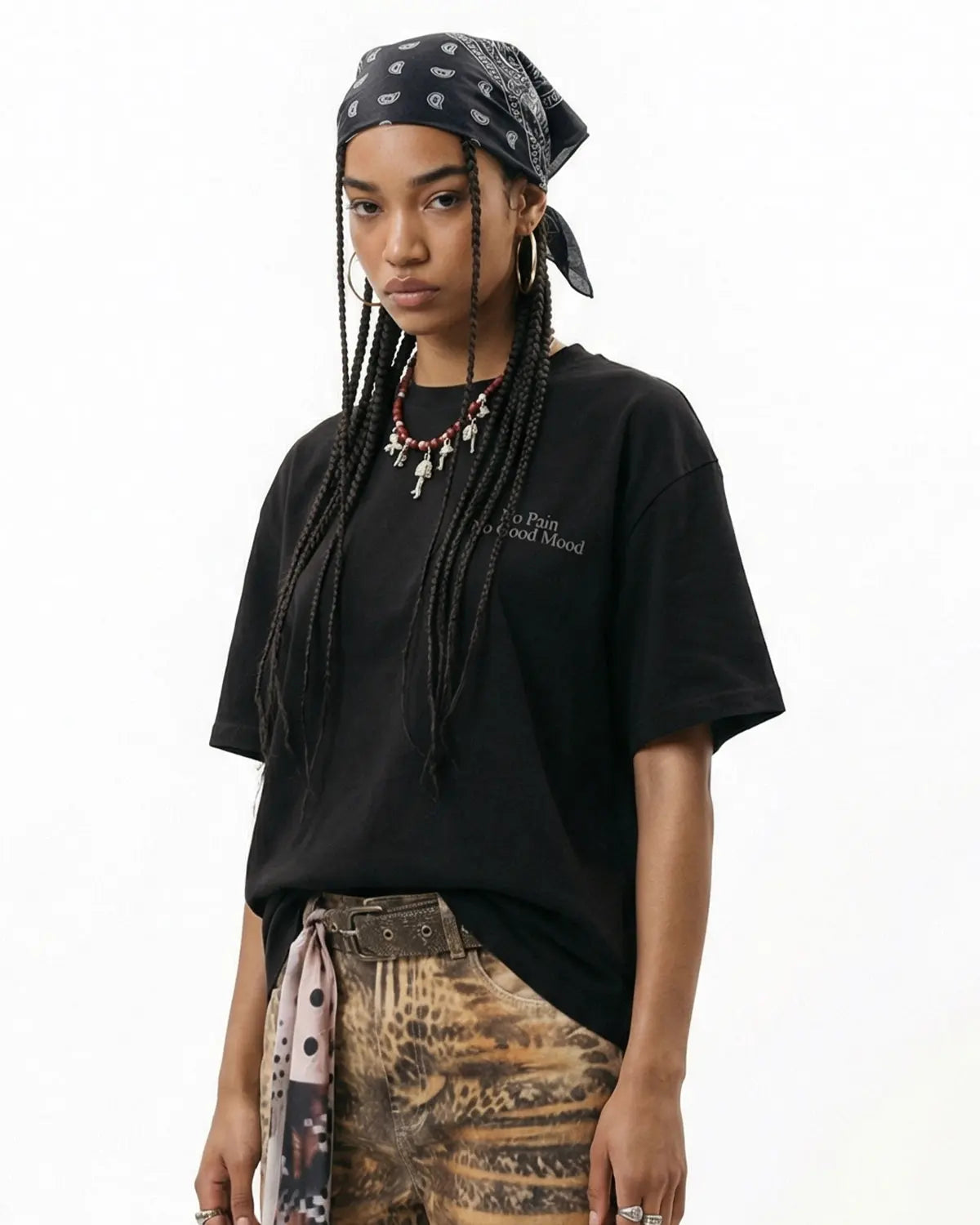 Distressed reflective washed T-shirt by INFLATION, featuring a casual streetwear style with weathered fabric and reflective accents.